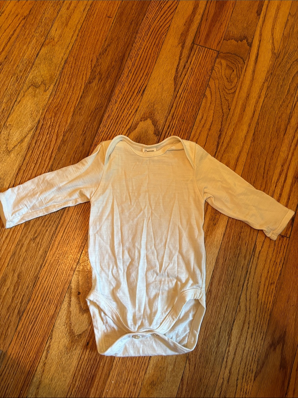 Nature Baby Merino Wool Long sleeve bodysuit Organic GOTS size 00